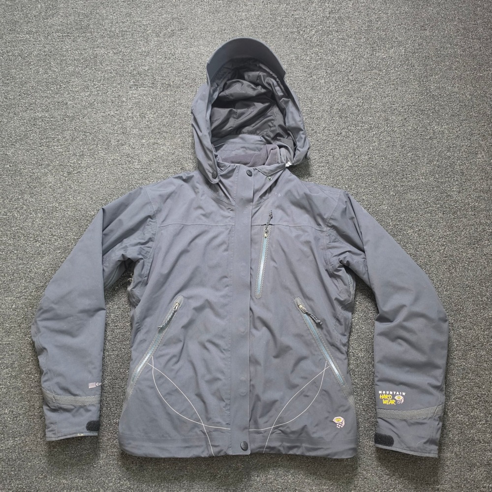 Mountain Hardwear Ski Jacket Gray Womens Small Conduit Waterproof Hooded Outdoor